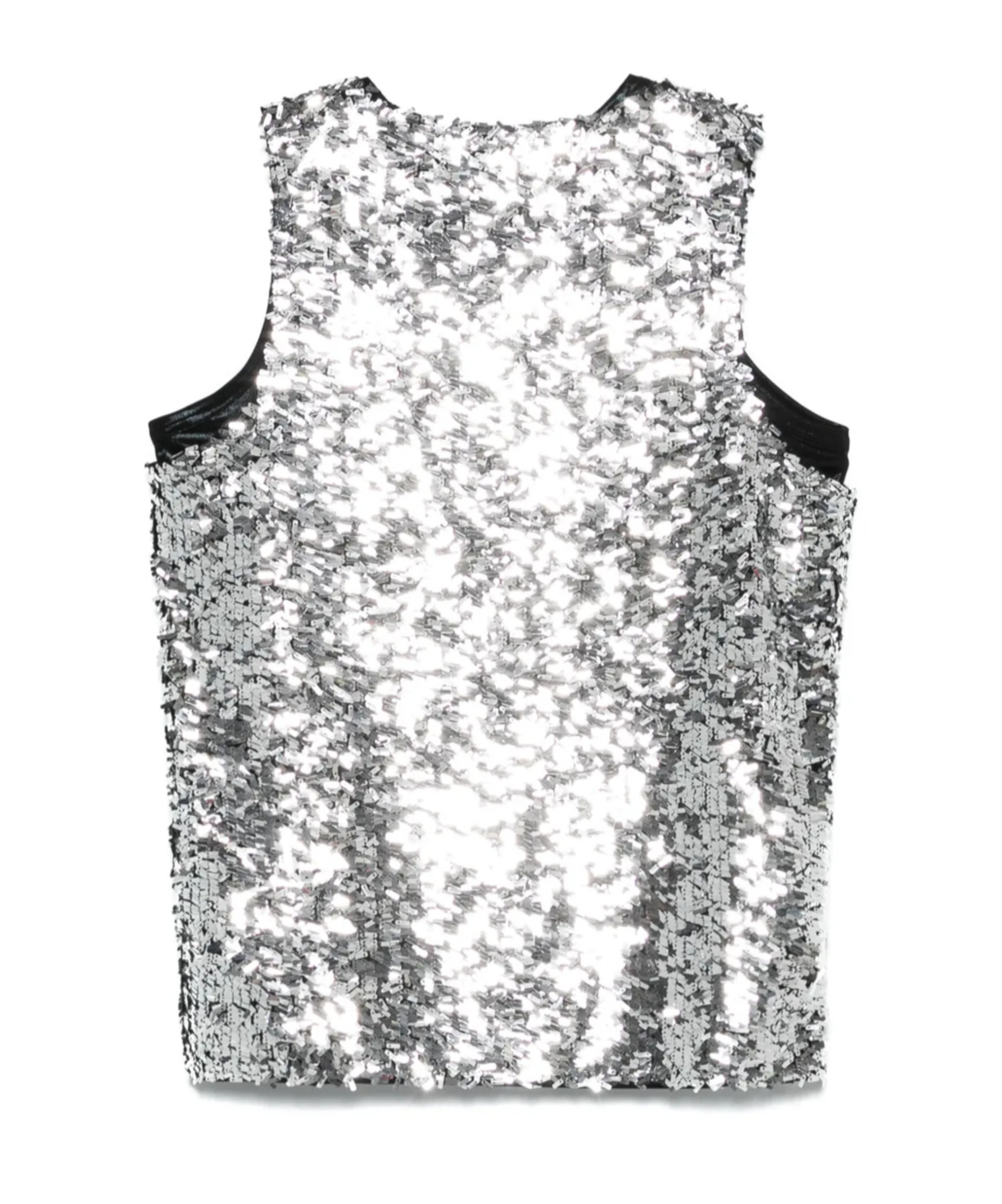 Junya Watanabe Sequined Tank Top In Silver