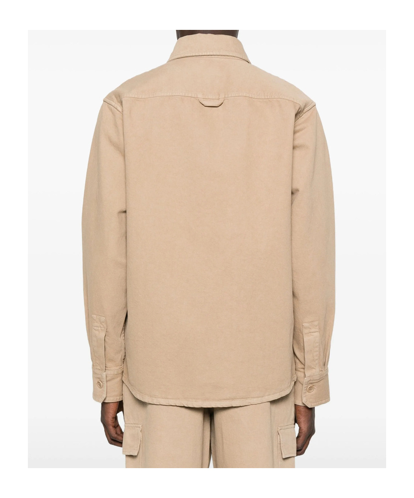 Apc Pocket Button-down Jacket In Brown