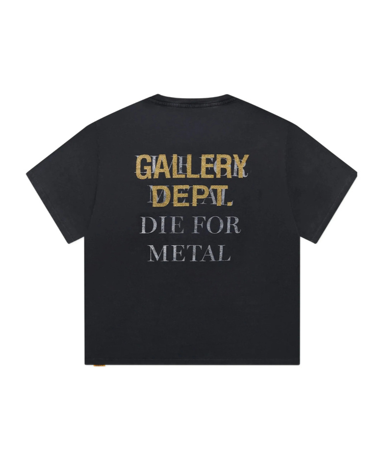 Gallery Dept. Live For Metal Cotton T-shirt In Black