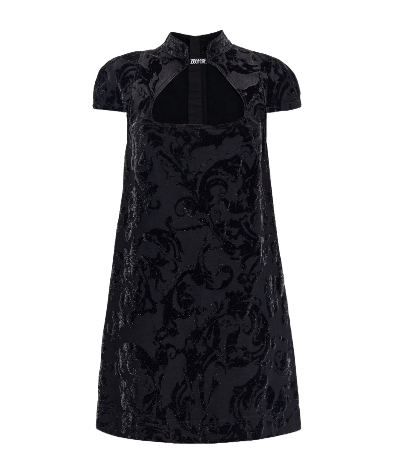 Versace Jeans Short Sleeve Dress In Black