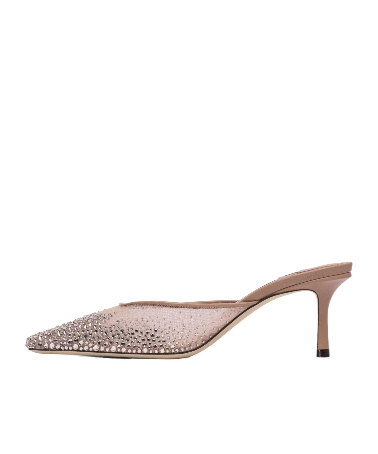 Jimmy Choo Square Toe High Heel Sandals In Nude