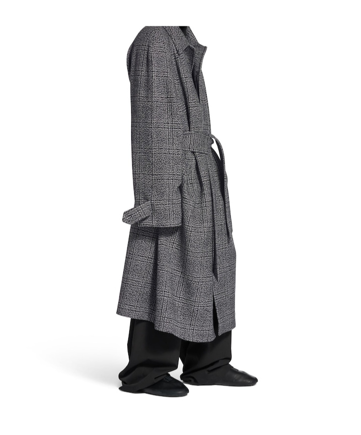 Balenciaga Checkered Pattern One Layer Coat