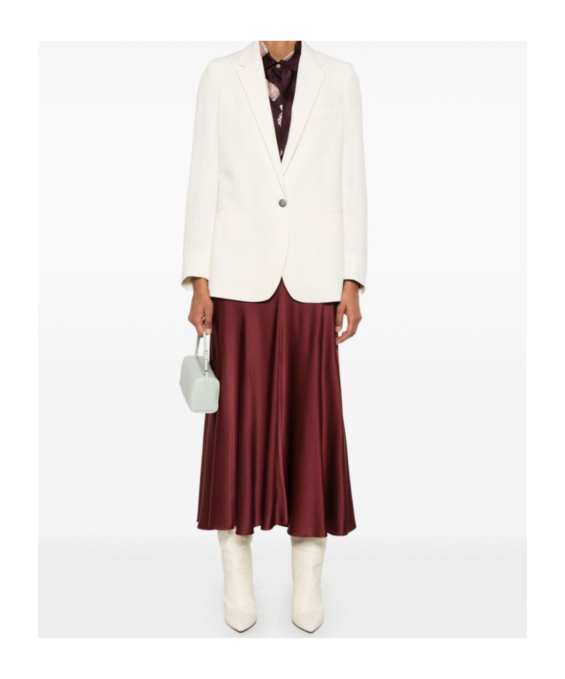 Shop Forte Forte Long-sleeved Suit Coat In White