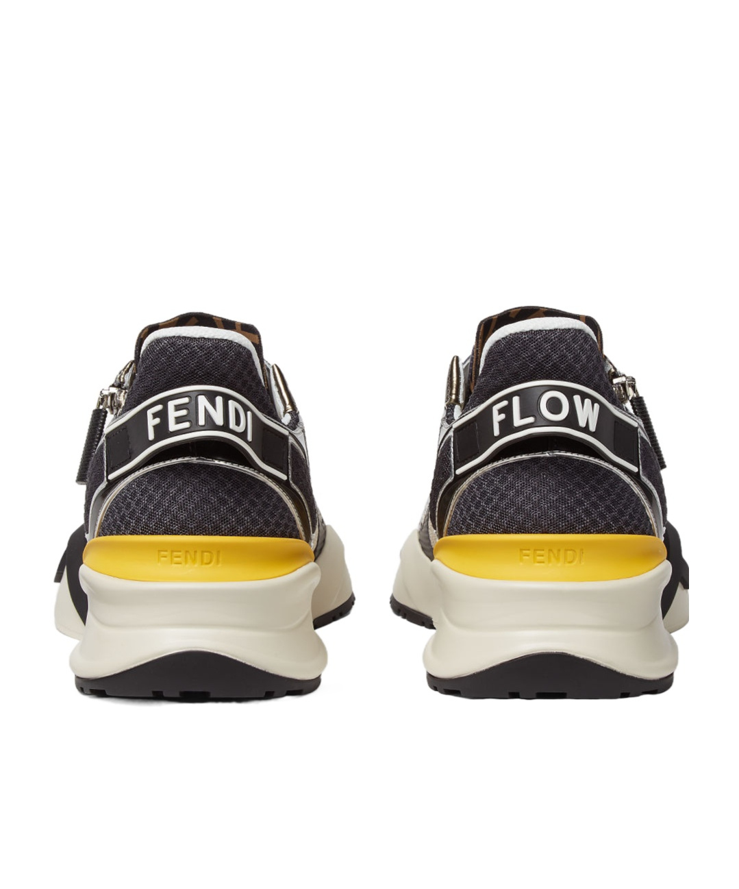 Shop Fendi Beige Technical Mesh Running Sneakers In Light Brown