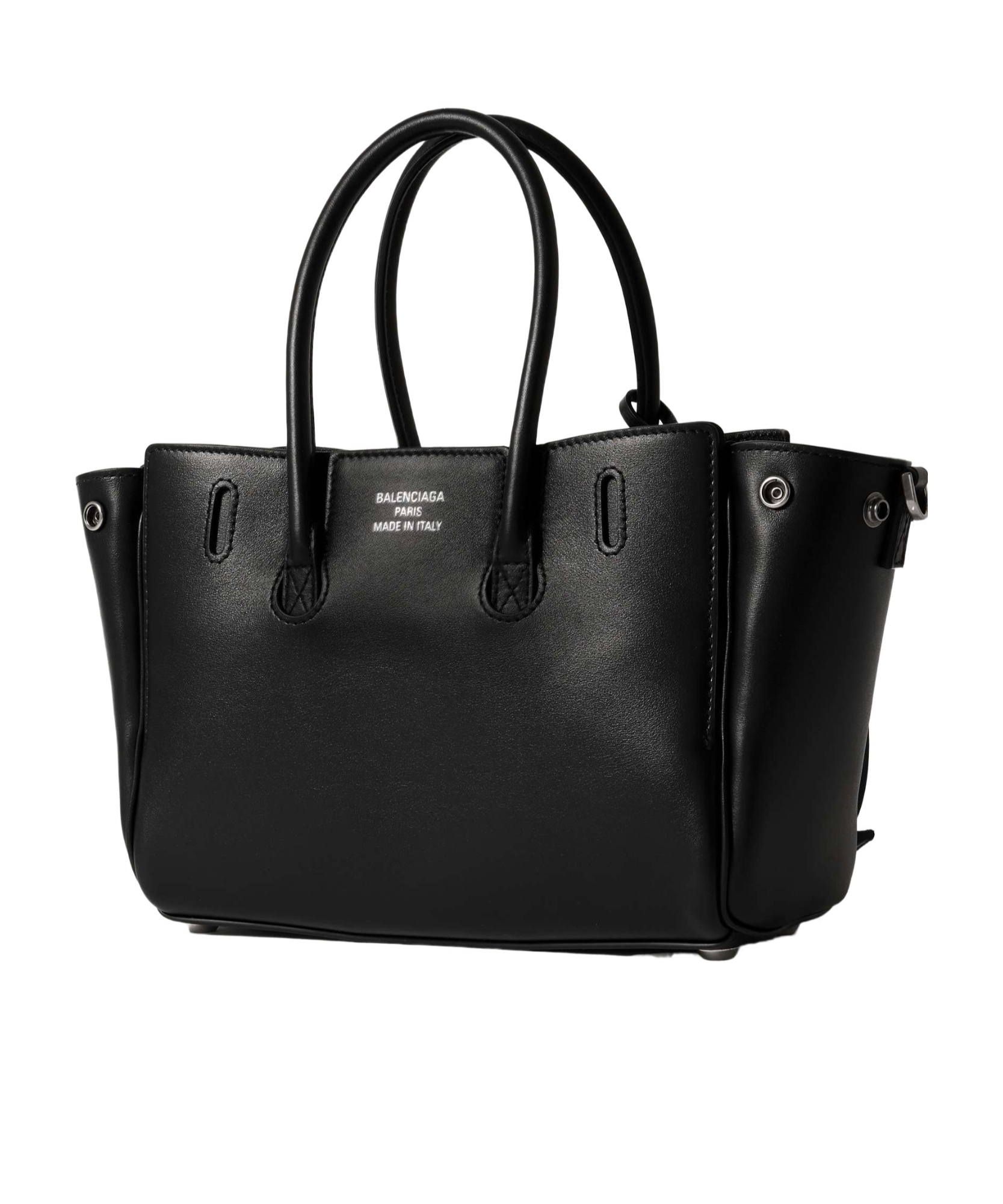 Balenciaga Women's Leather Carry All Bel Air Shopping Bag In Black
