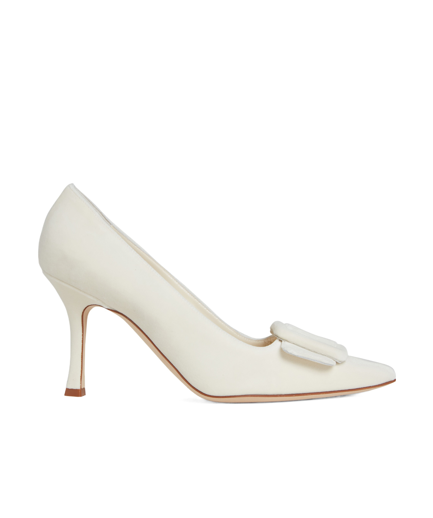 MANOLO BLAHNIK MANOLO BLAHNIK MAYSALEPUMP BUCKLE DETAILED VELVET PUMPS