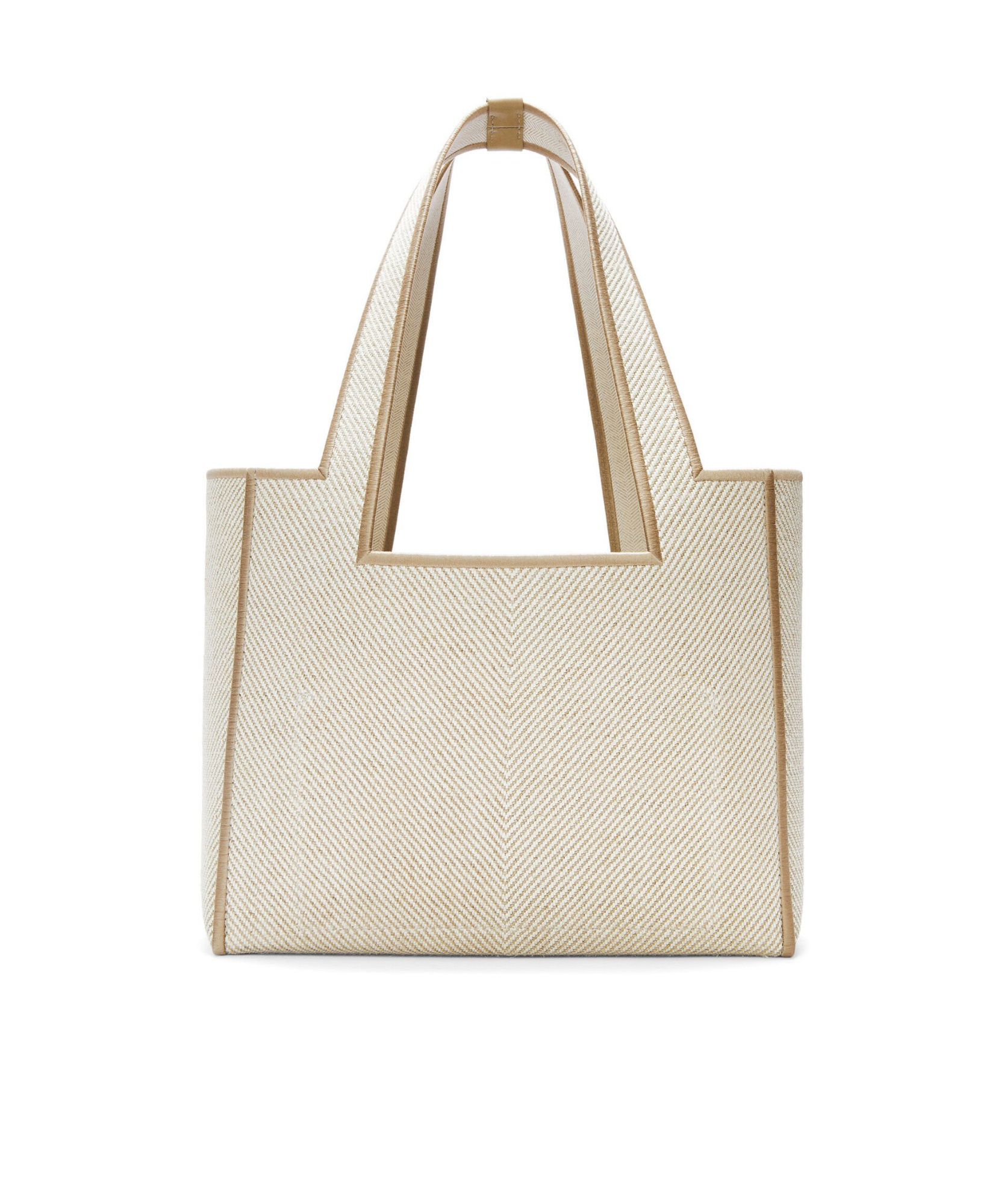 Loewe Font Tote Medium Handbag In Nude