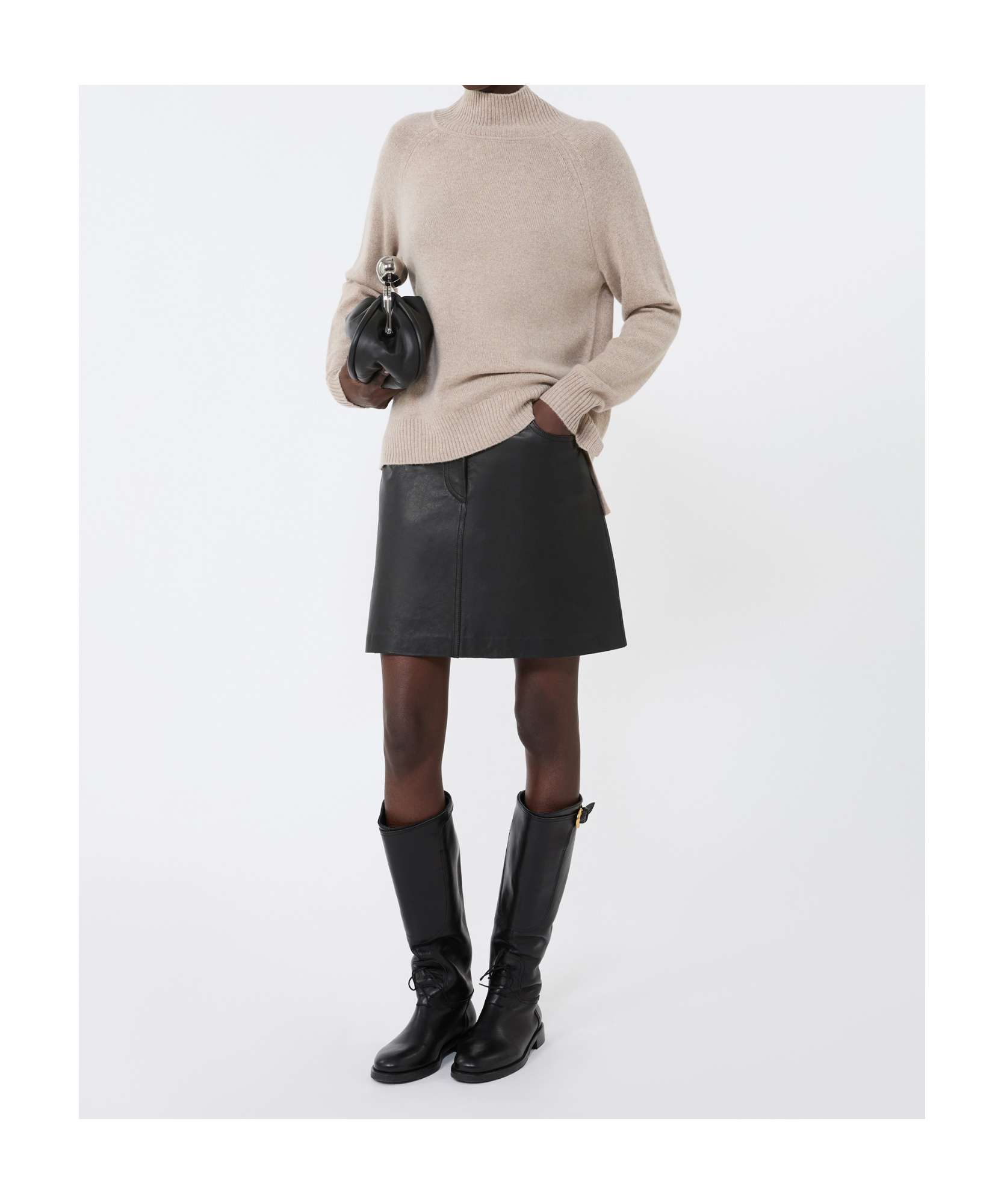 Weekend Max Mara Turtleneck Sweater In Nude