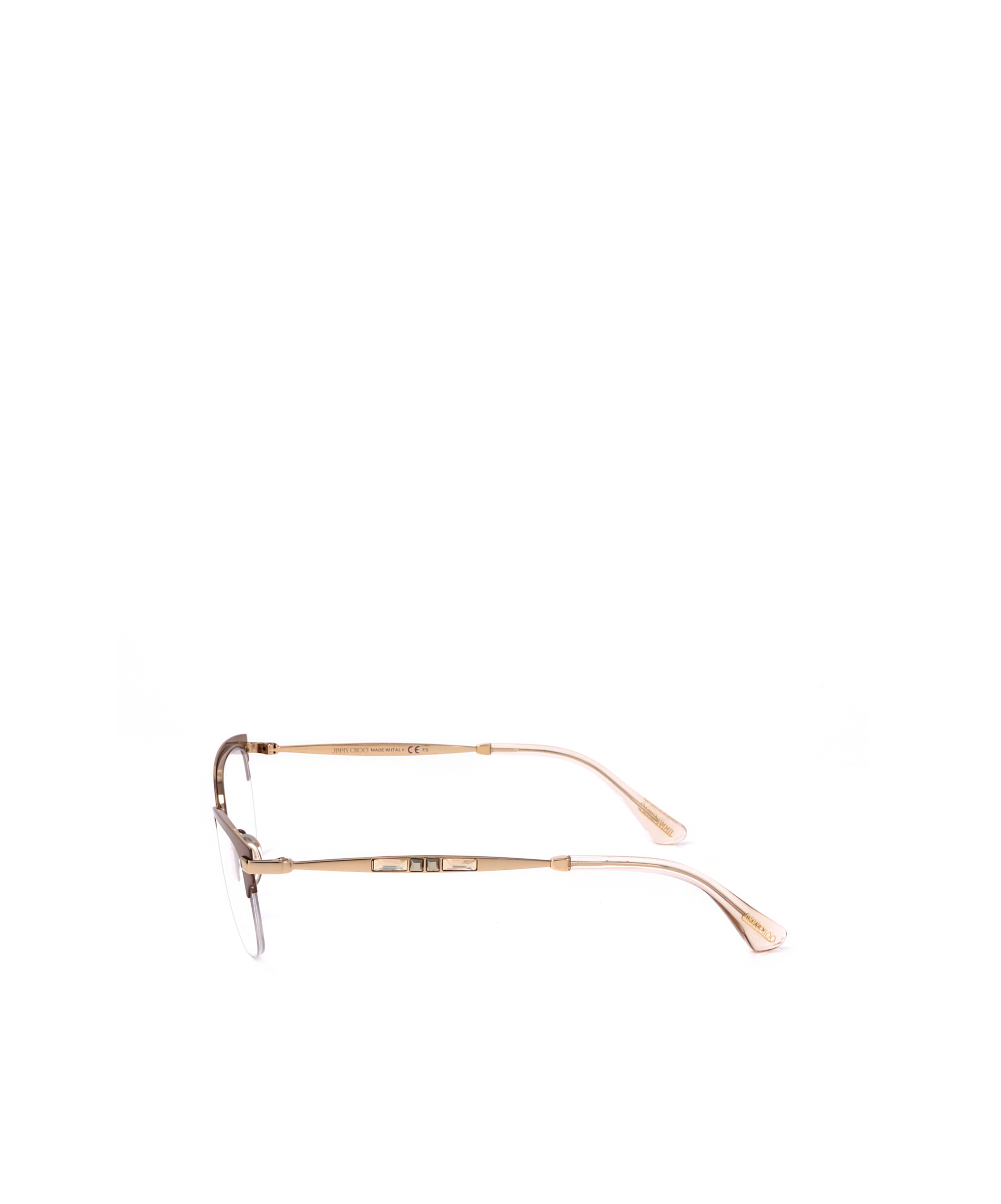 Jimmy Choo Eyewear Rectangle Frame Glasses In White