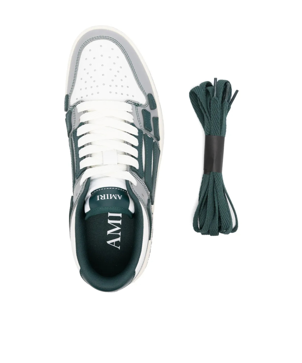 Amiri Varsity Skel Lace-up Sneakers In White