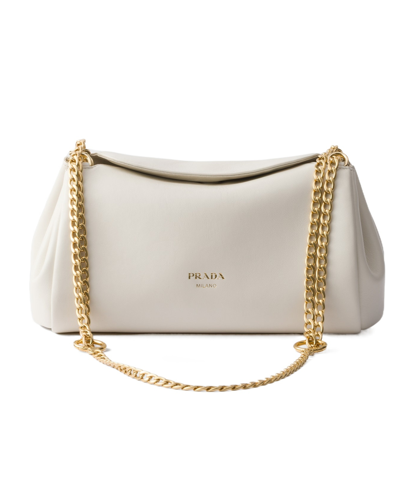 Prada Small Tumulte Bag In Nappa In White