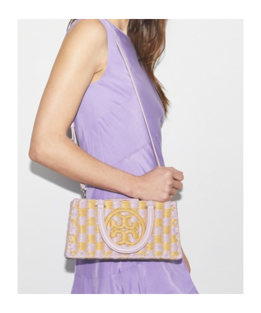 Tory Burch Ella Hand-crocheted East-west Tote In Lavender