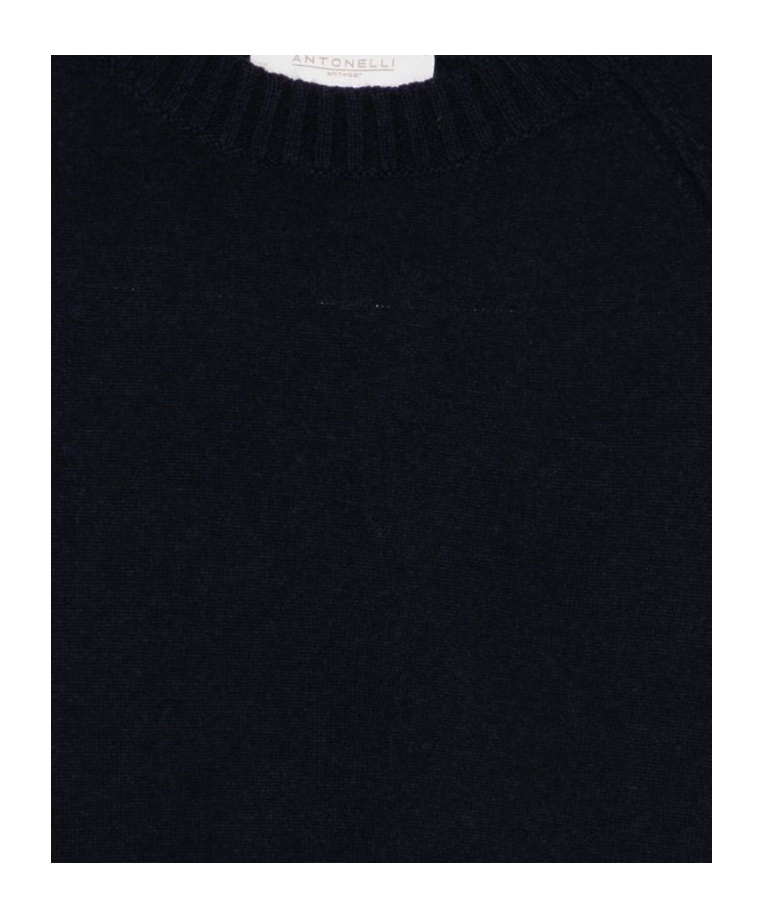 Antonelli Crew Neck Long-sleeved Sweater In Black