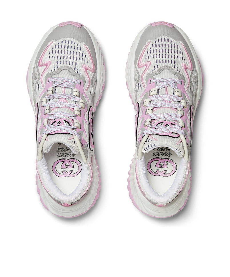 Gucci Ripple Lace-up Sneakers In White