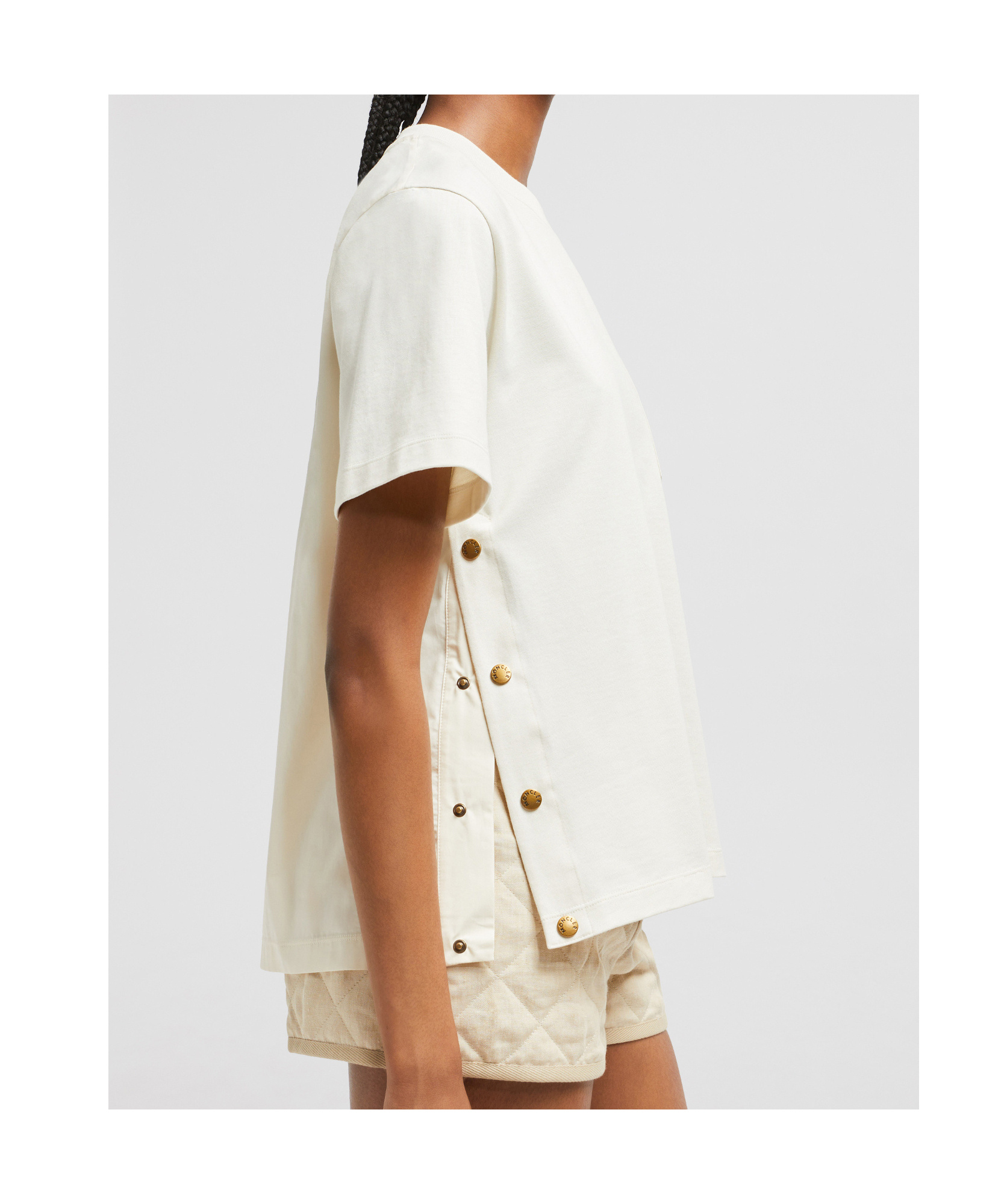 Moncler Short-sleeved T-shirt In Nude