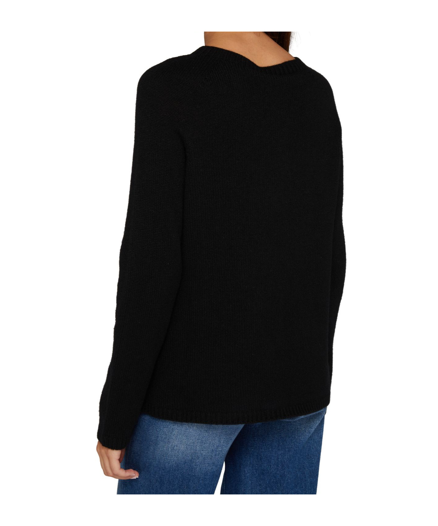 Max Mara Long-sleeved Sweater In Black