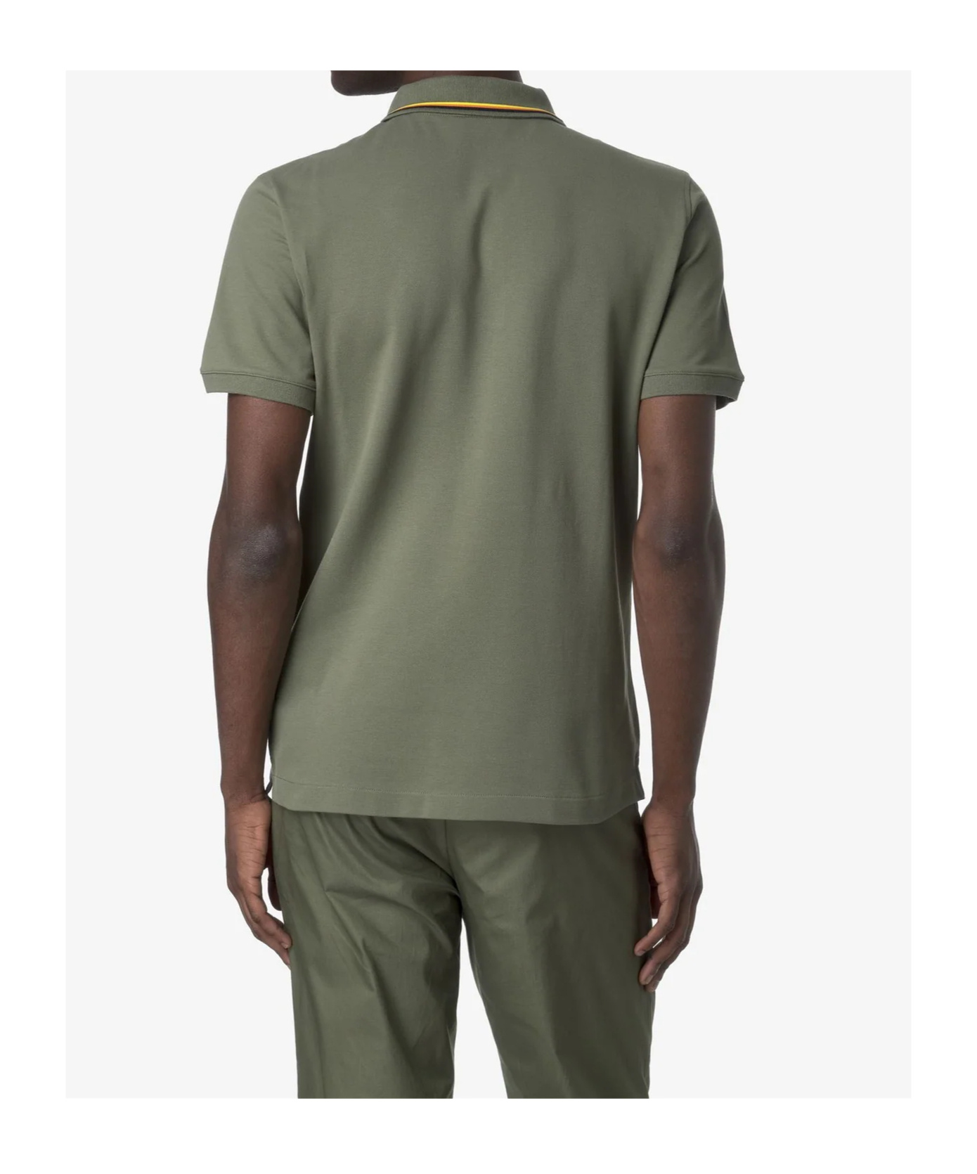 K-way Short Sleeve Button Polo Shirt In Green