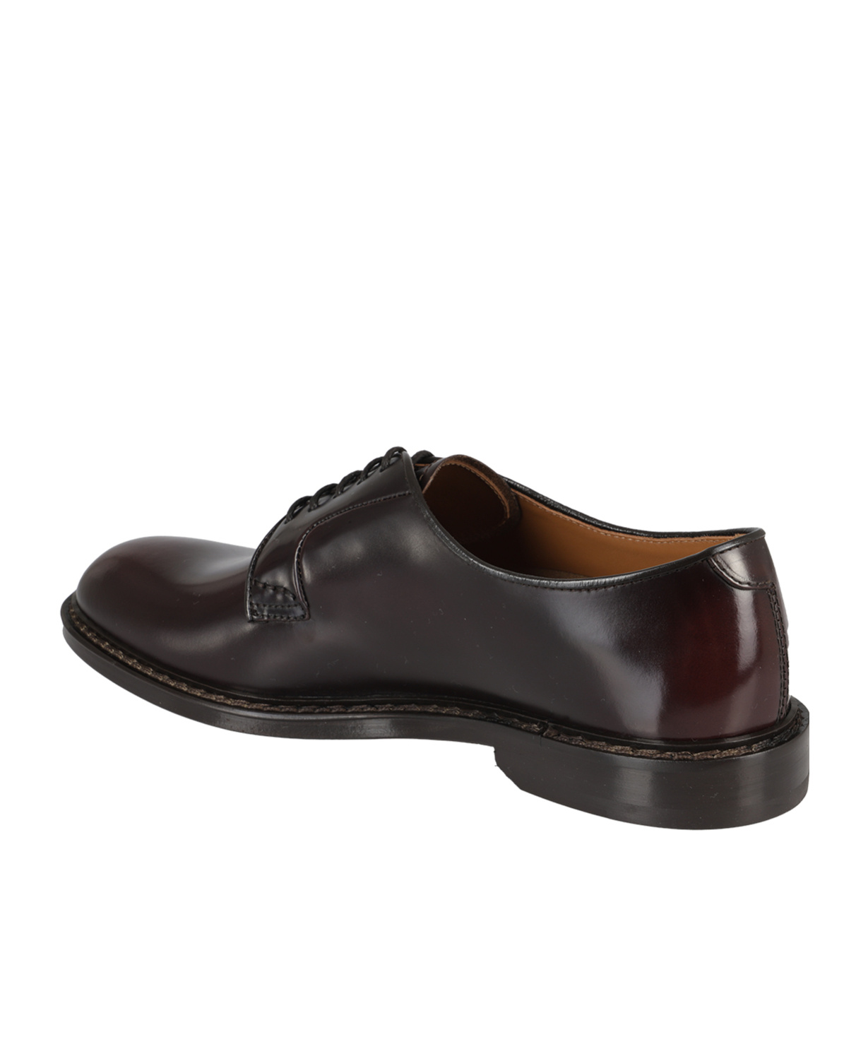 Shop Doucal's Almond-toe Leather Derby Shoes In Black