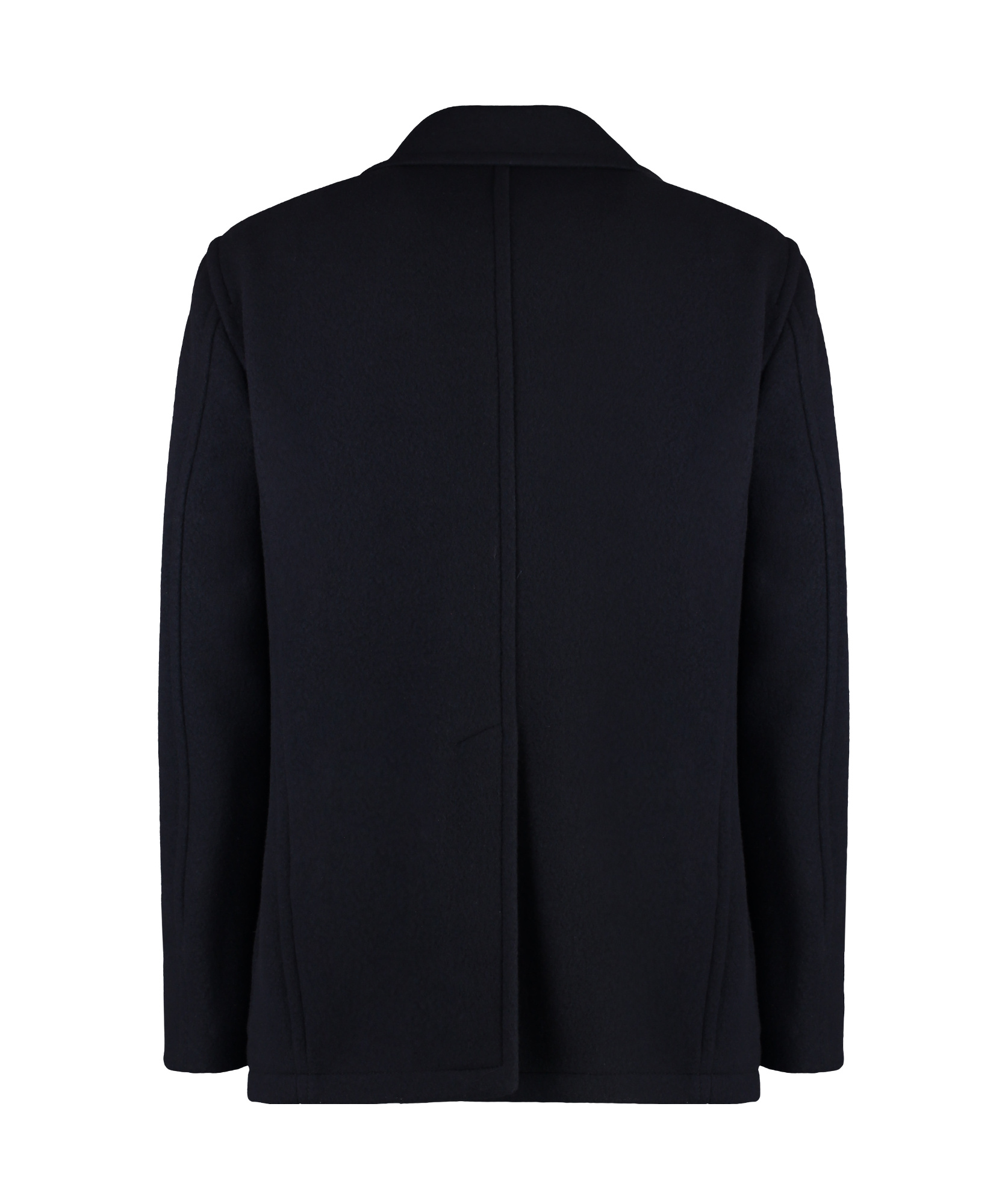 Tagliatore Blue Wool Blend Short Double-breasted Coat In Blue