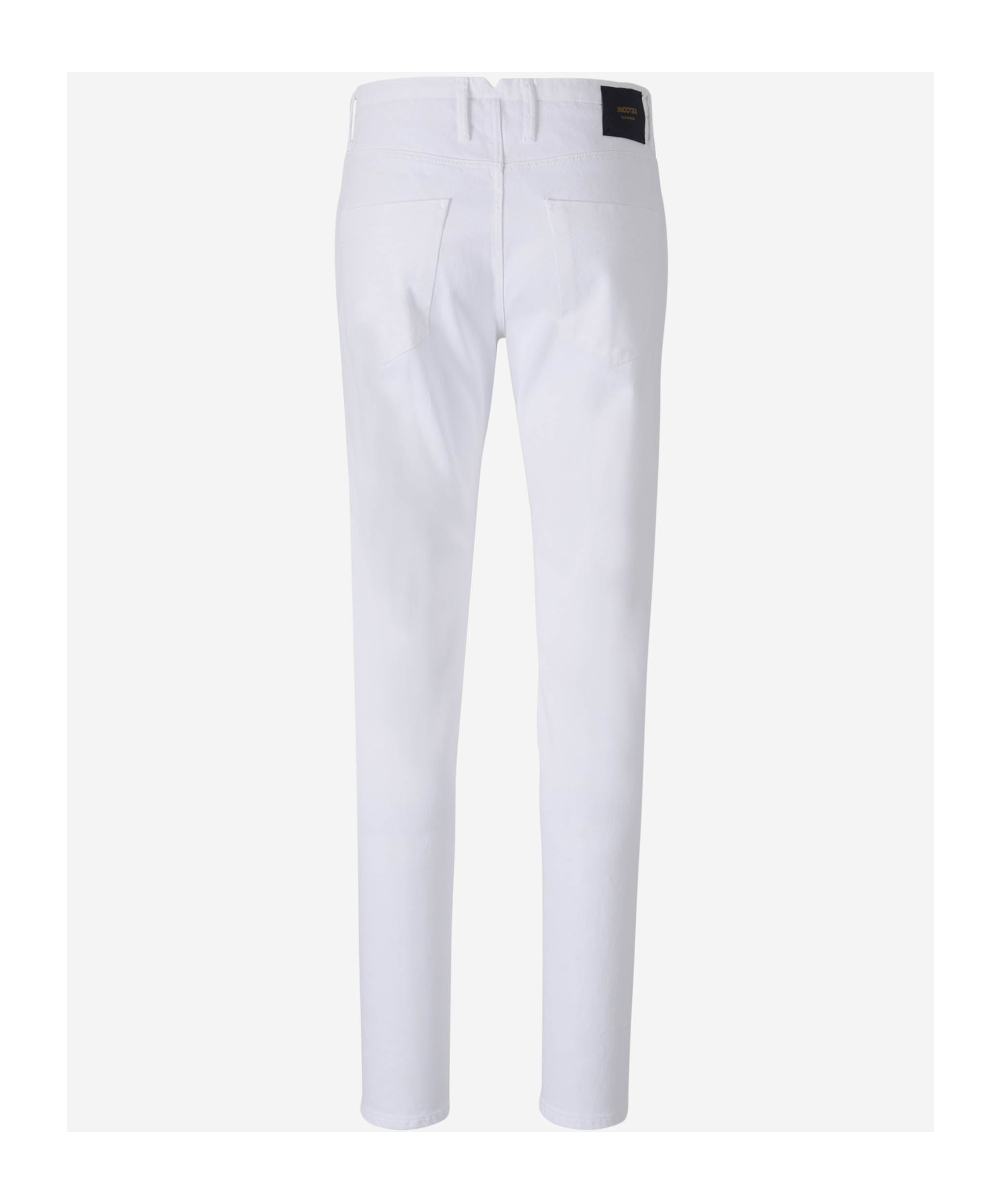 Incotex Stretch-cotton Straight Jeans In White