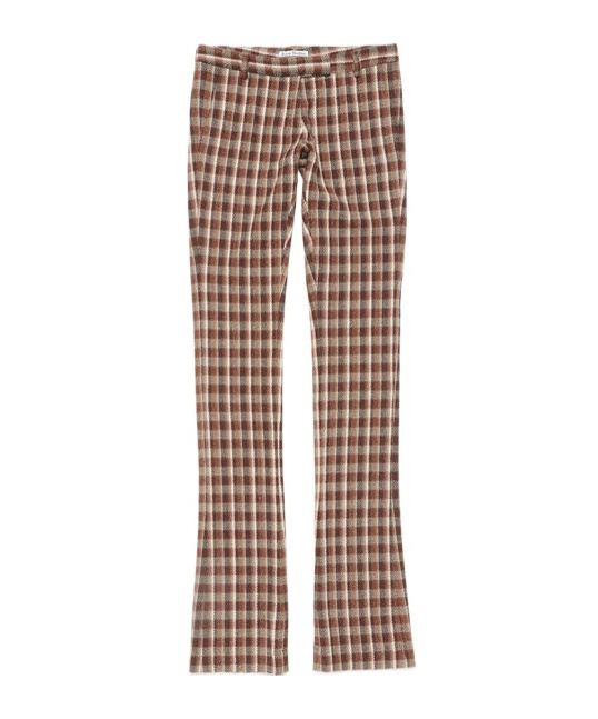 Acne Studios Checked Wool Casual Pants In Brown