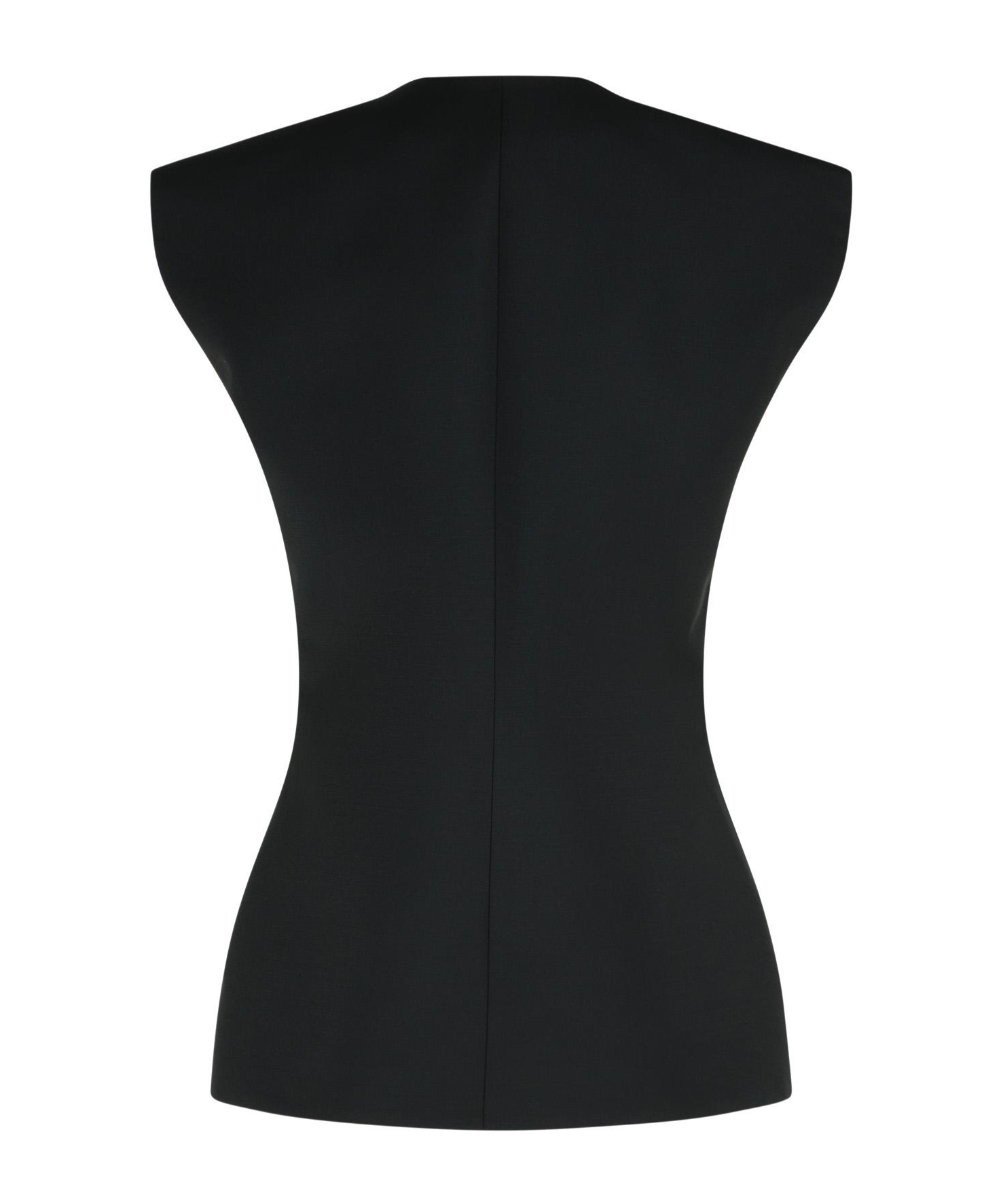 Rohe Sleeveless Blouse In Black Virgin Wool Blend In Black