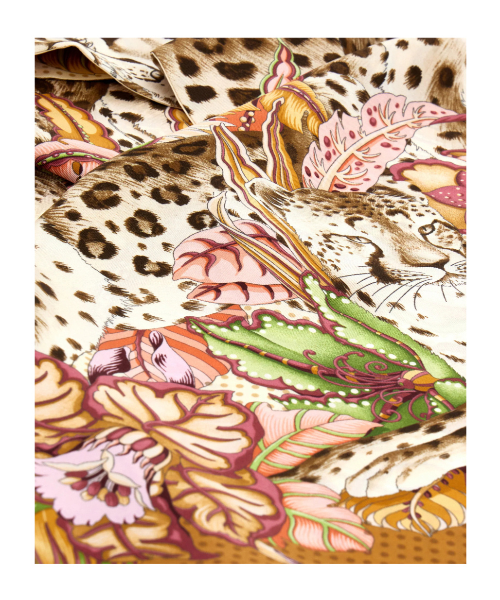 Ferragamo Cheetah Print Silk Bandeau In Multi