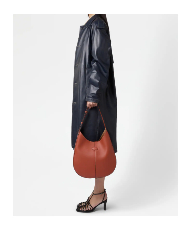 Tod's Di Ba Small Hobo Handbag In Brown