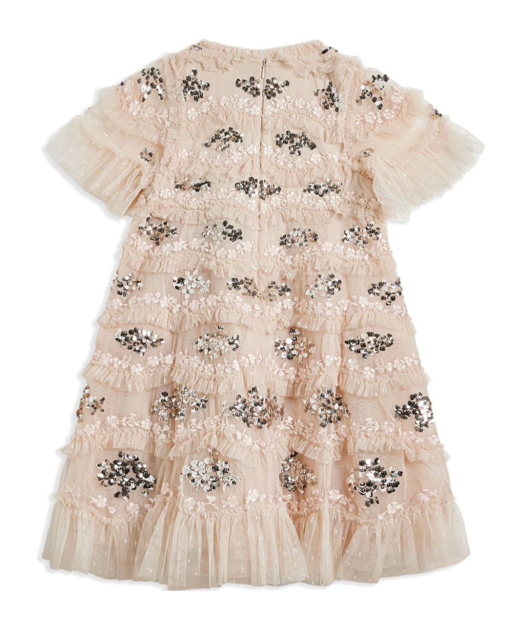 Needle & Thread Daisy Wave Dress In Nude
