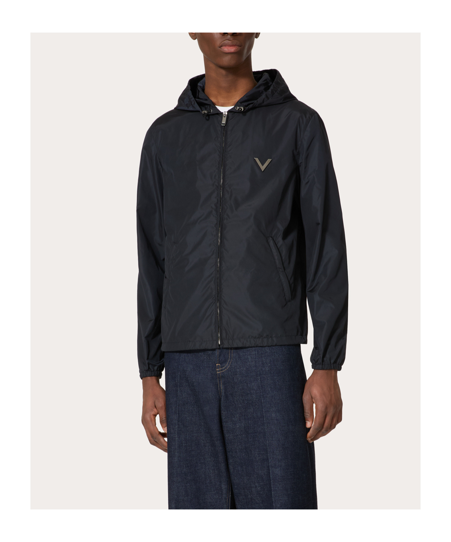 Valentino Long-sleeved Casual Jacket In Black