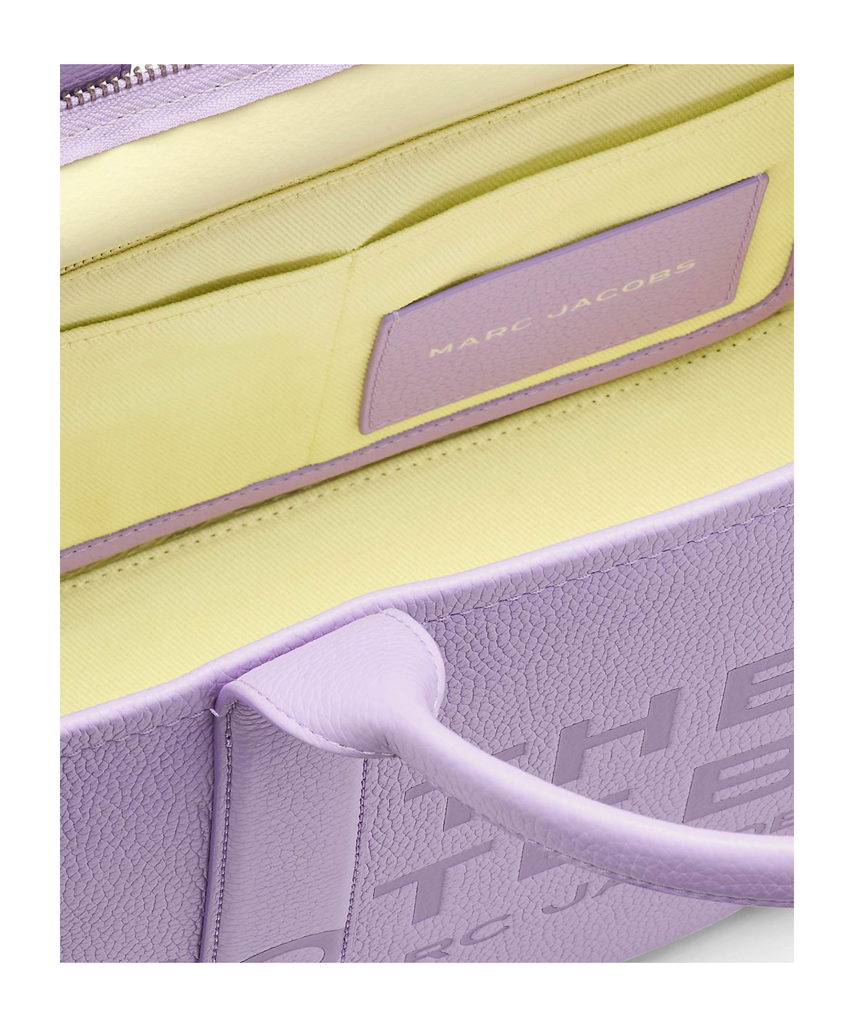 Marc Jacobs The Leather Medium Tote Bag In Purple