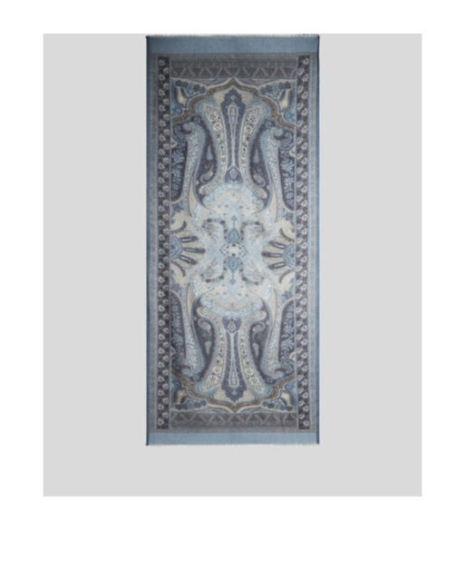 Etro Paisley Cashmere Scarf In Black
