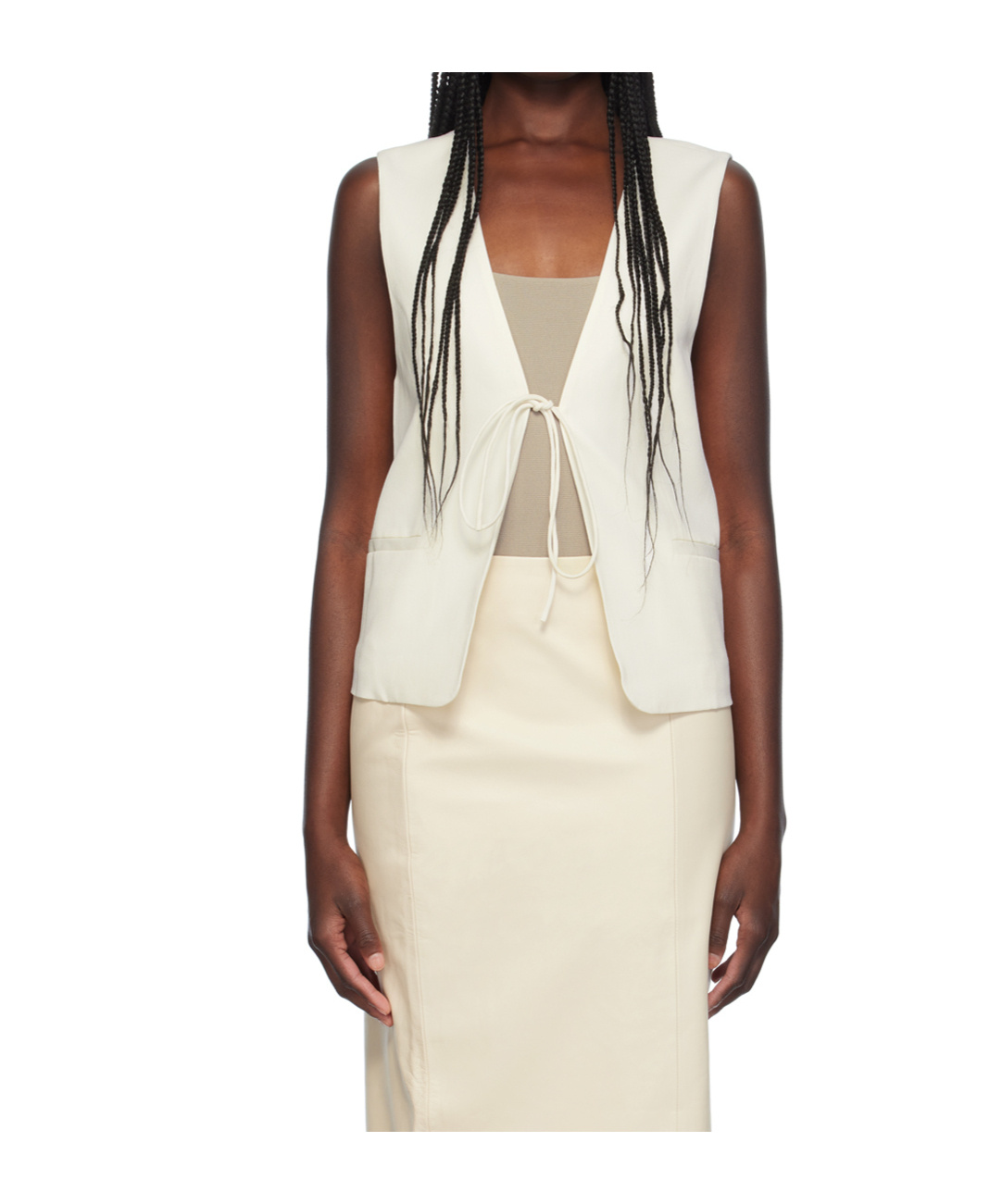 St Agni Off-white Rouleau Vest