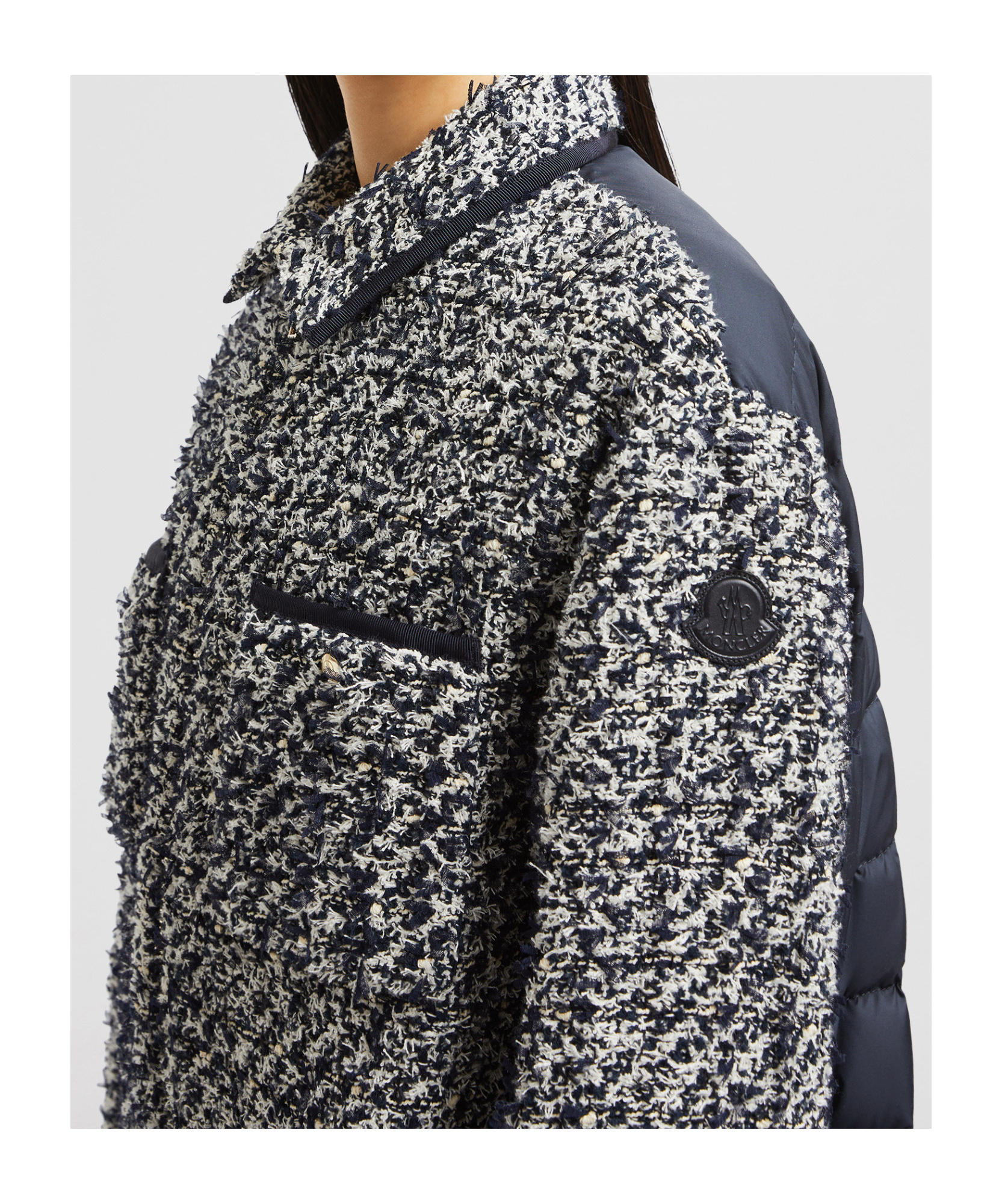 Moncler Long-sleeved Shirt And Jacket In Gray