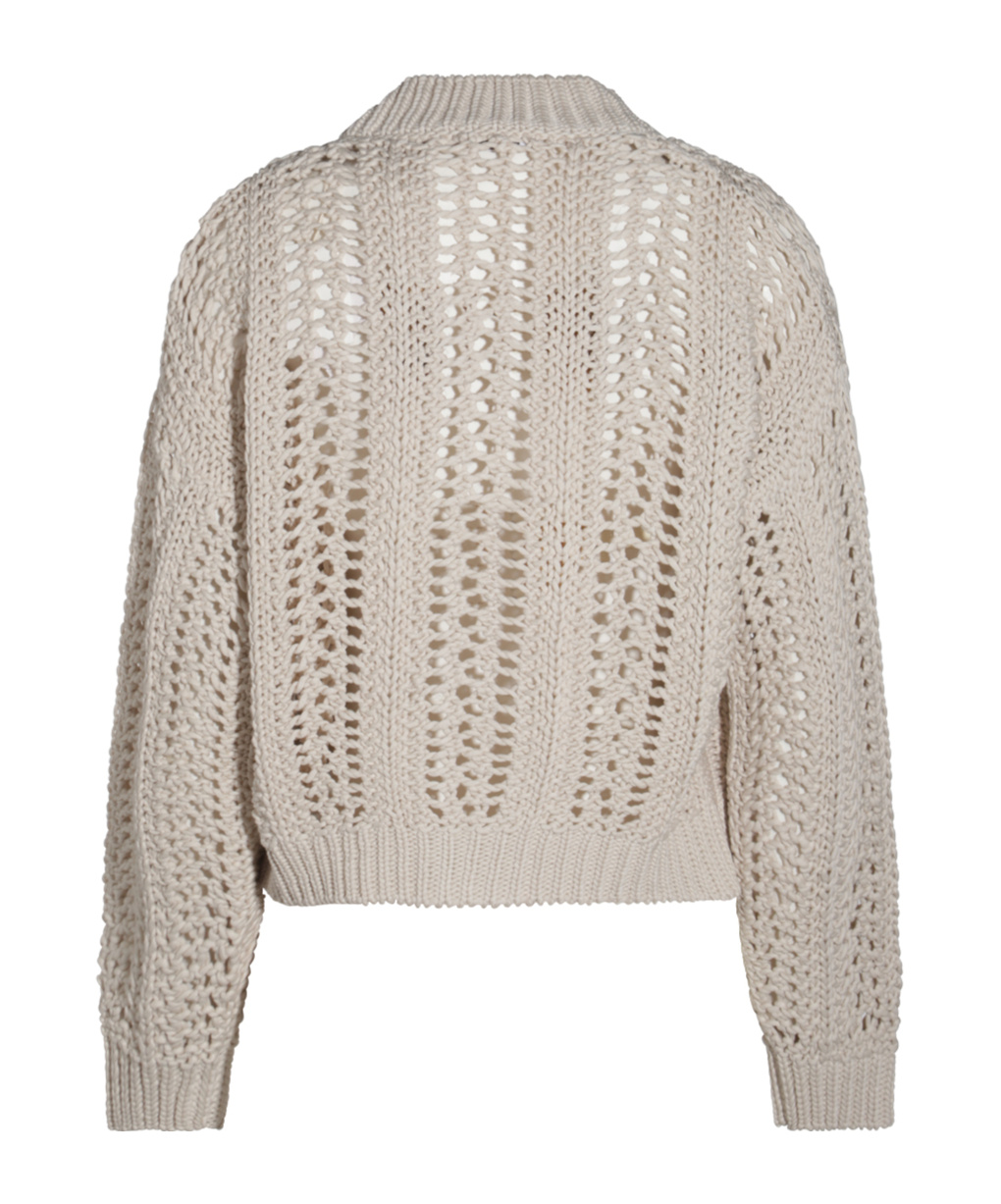 Brunello Cucinelli Long-sleeved Sweater In Nude