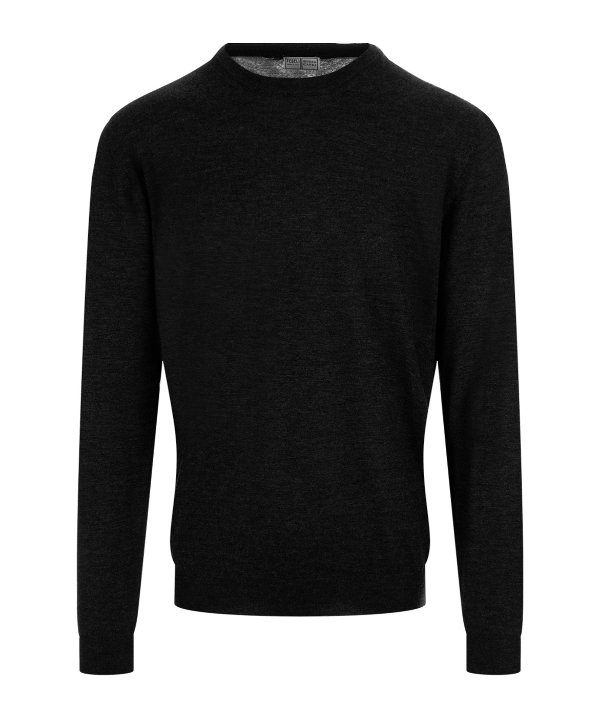 Fedeli Long-sleeved Sweater In Black