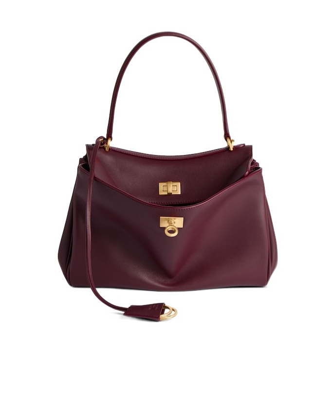 Balenciaga Women's Rodeo Small Handbag In Dkburgundy