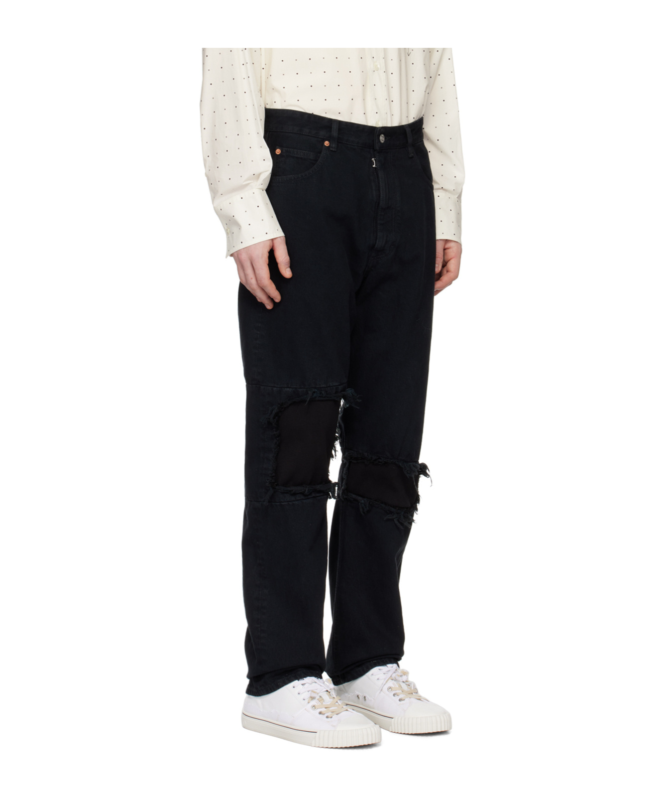 Mm6 Maison Margiela Five-pocket Jeans In Black