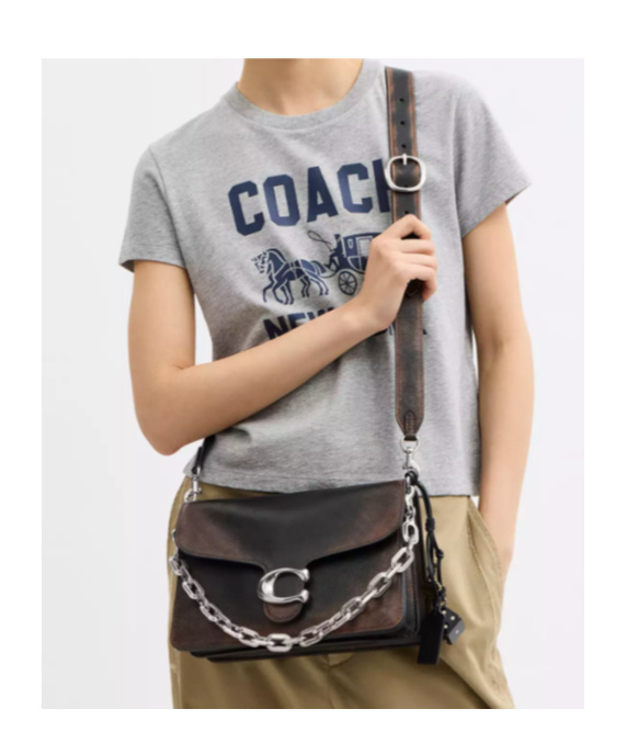Coach Chain Tabby Shoulder Bag In Loved Leather