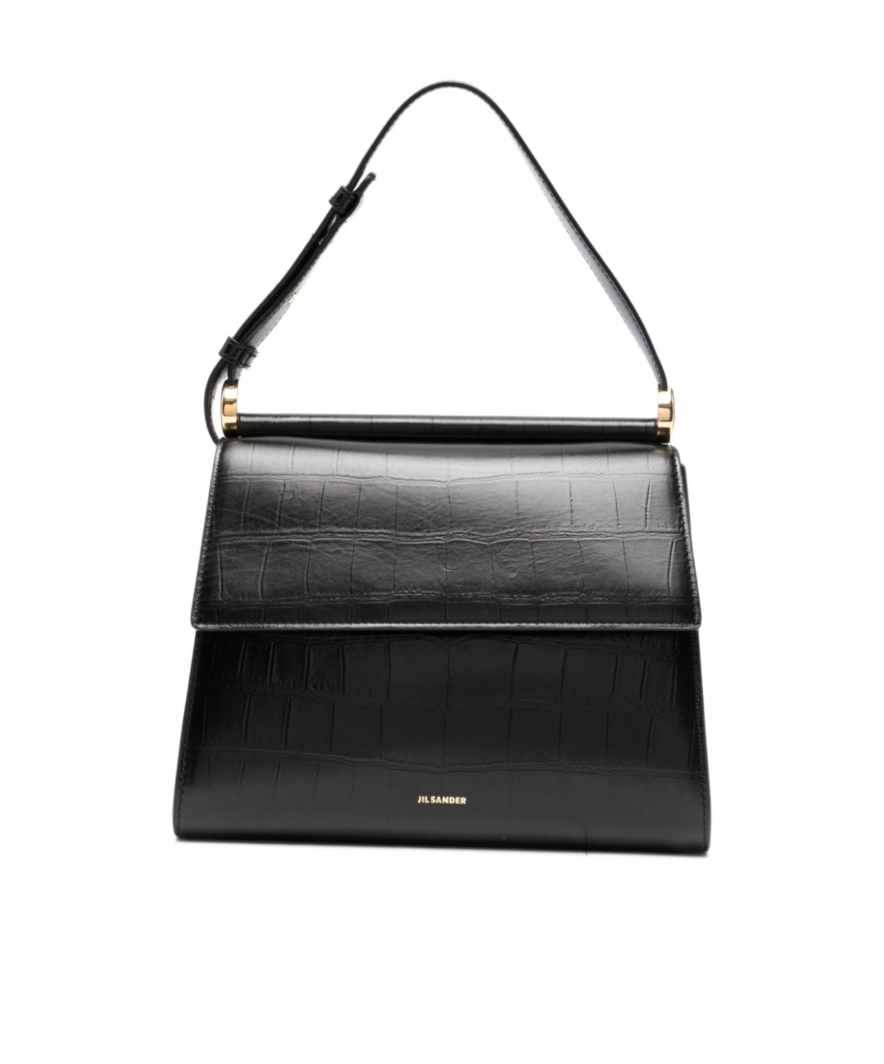 Jil Sander Adjustable Shoulder Strap Shoulder Bag In Black