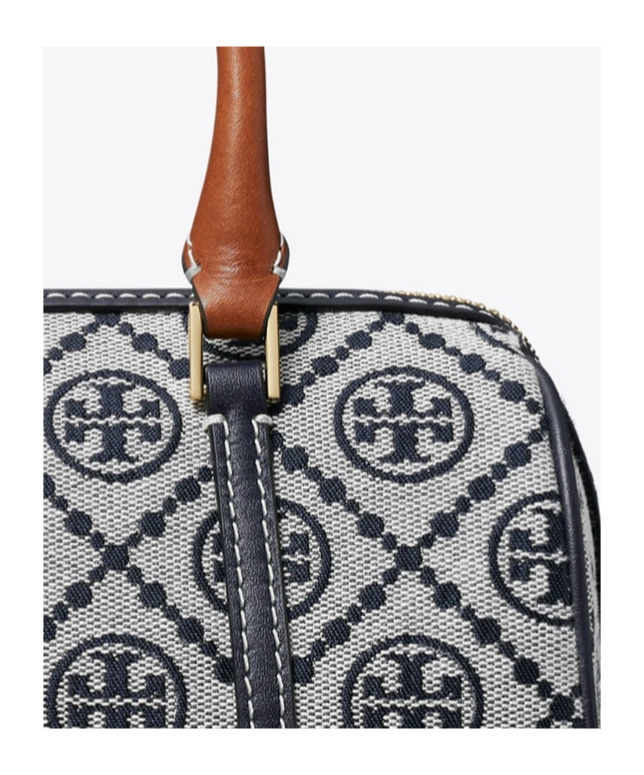 Tory Burch Mini T Monogram Barrel Crossbody Bag In Gray