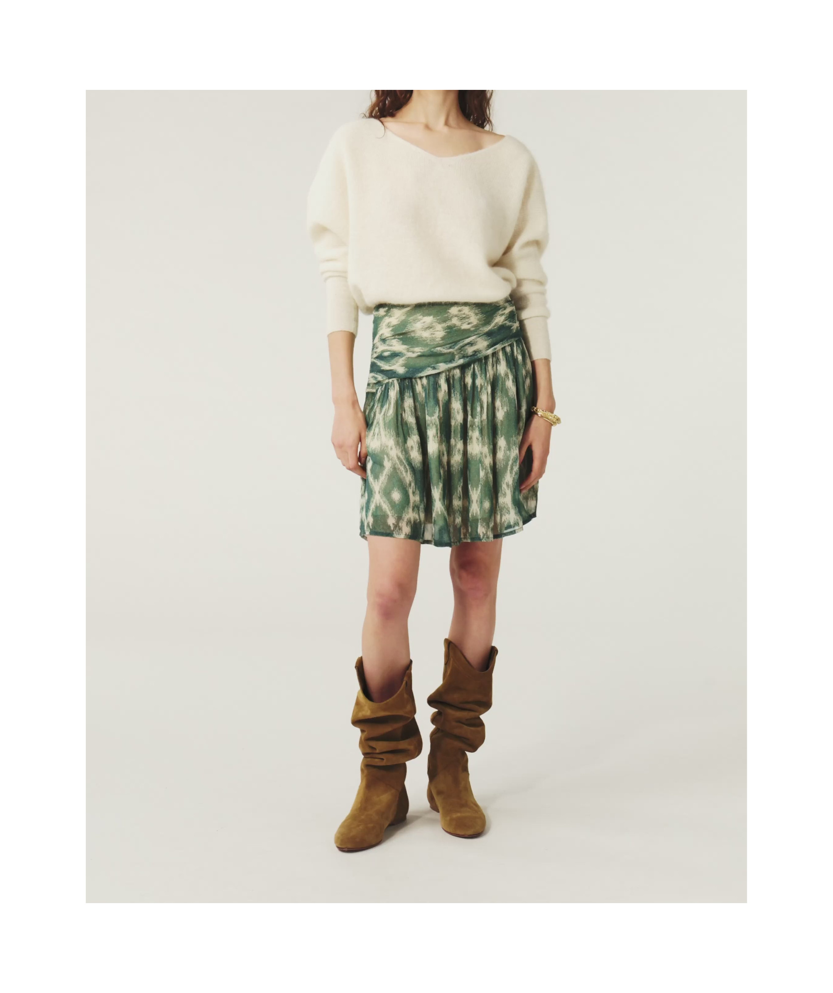 Bash Pleated Skirts In Green