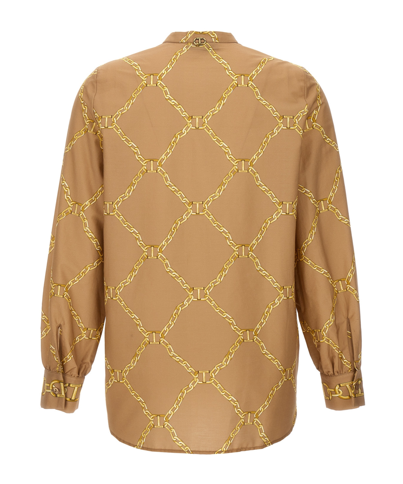 Twinset Print Shirt Shirt And Blouse Beige In Brown