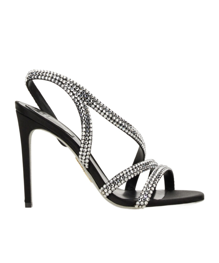 René Caovilla 105mm Lisa Sandals In Black