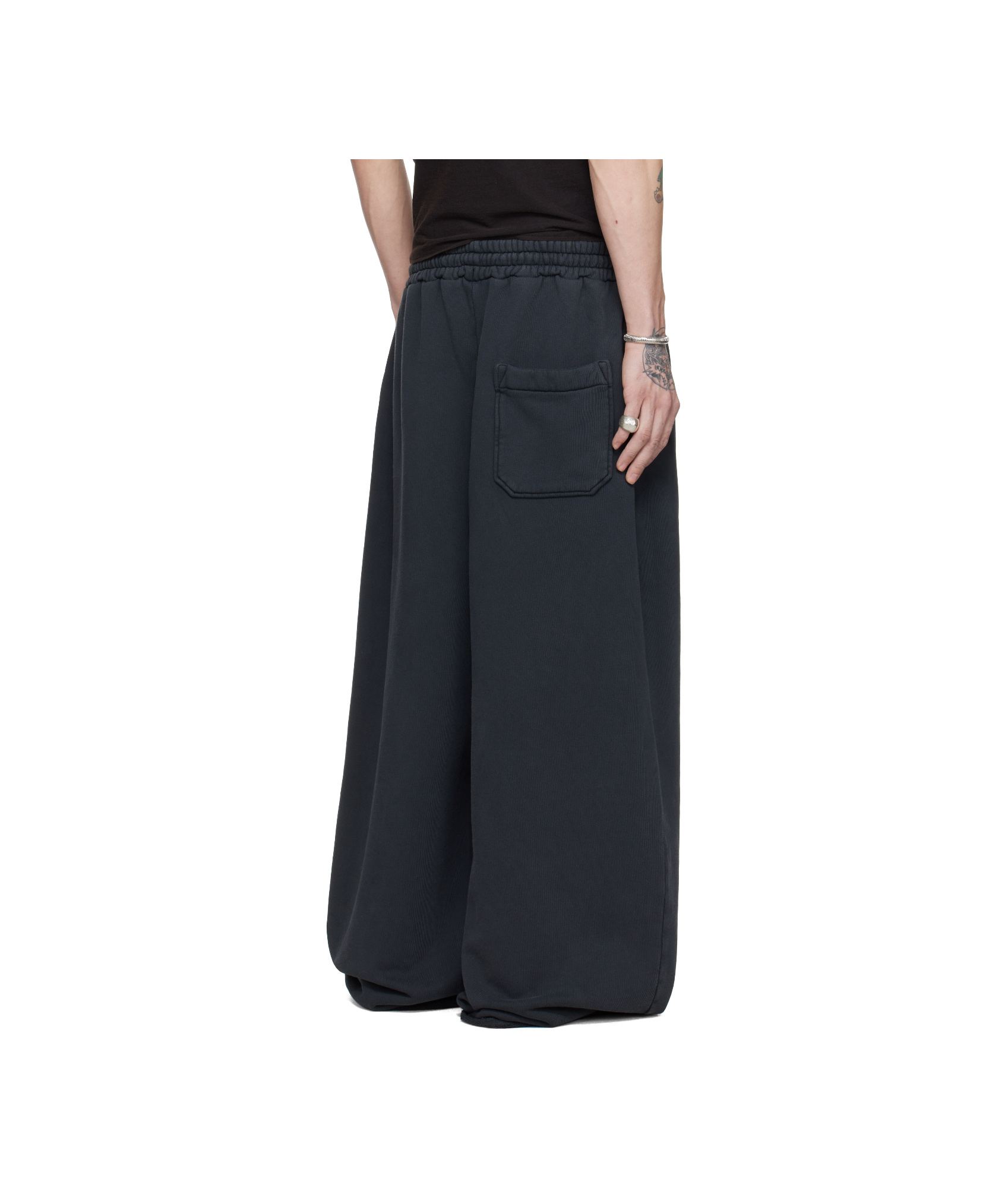 Lu'u Dan Black Raw-cut Bontan Sweatpants In Black