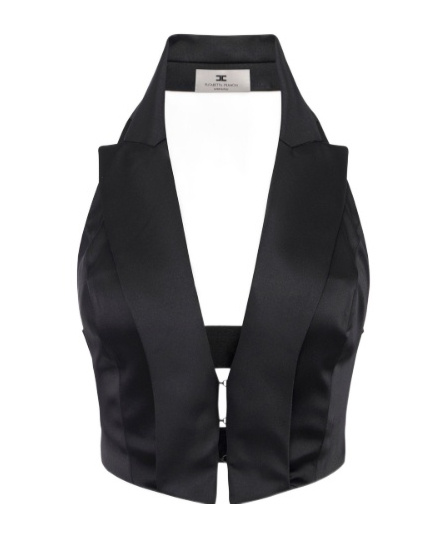 Elisabetta Franchi Halter-neck Blouse In Black