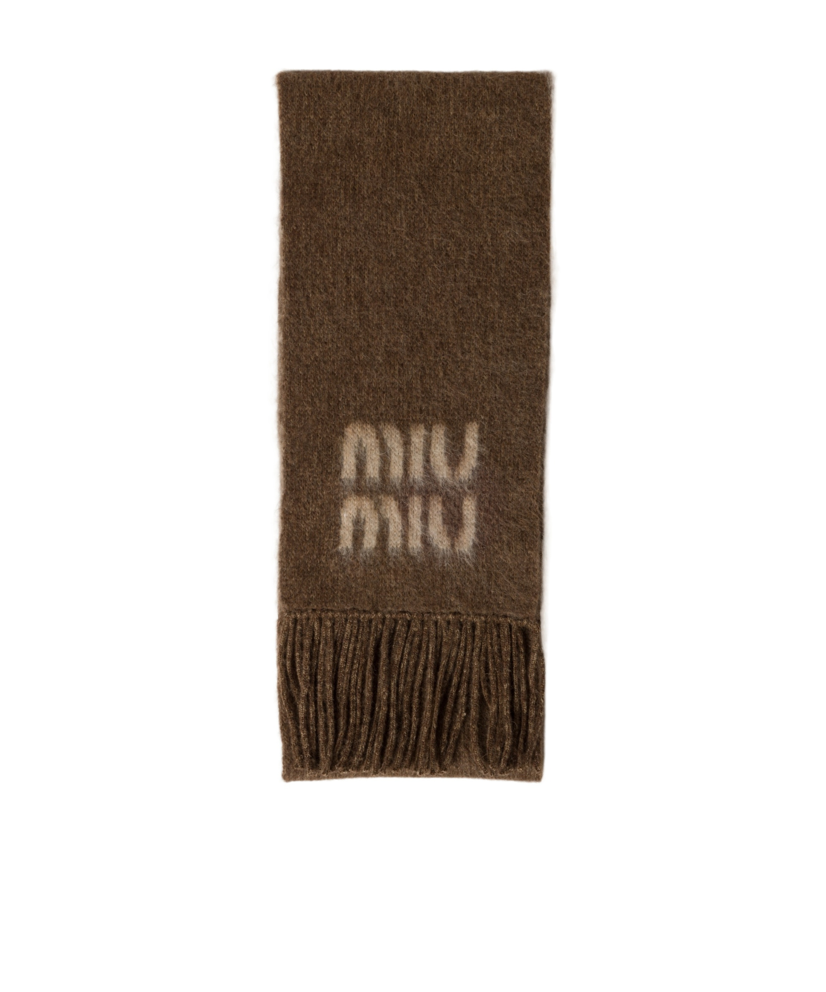 Miu Miu Wool And Mohair Scarf In Burgundy