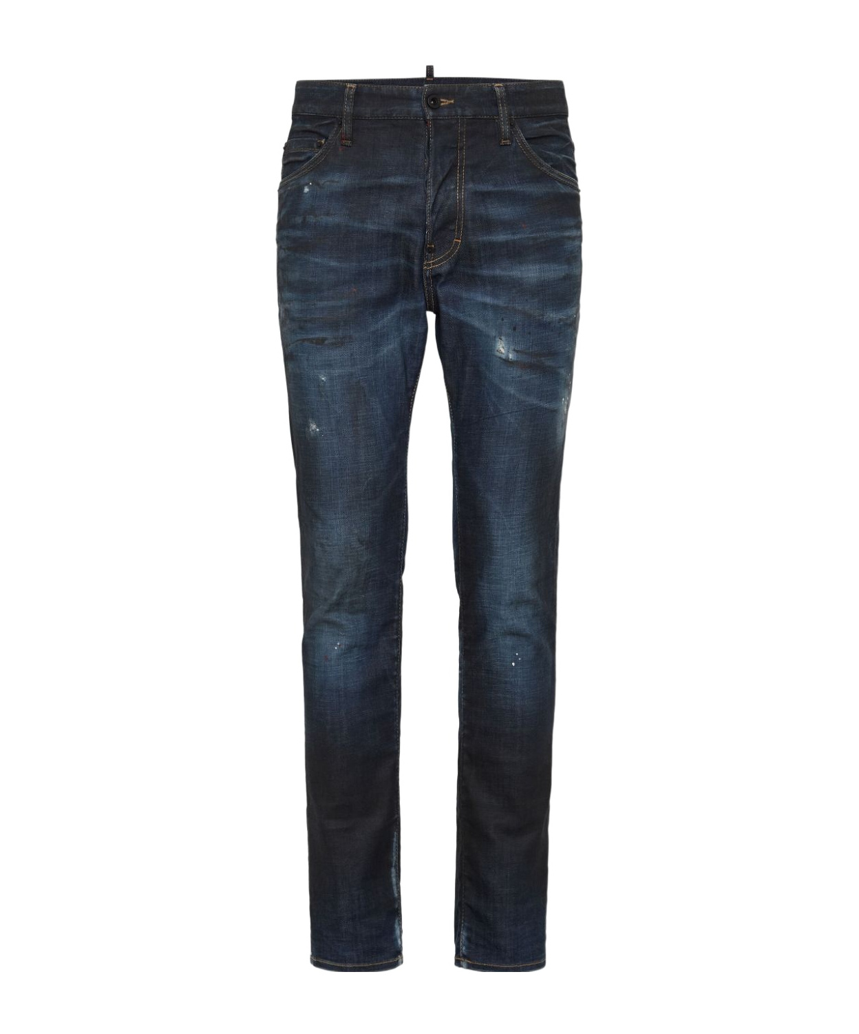 Dsquared2 Distressed Skinny-cut Jeans In Black