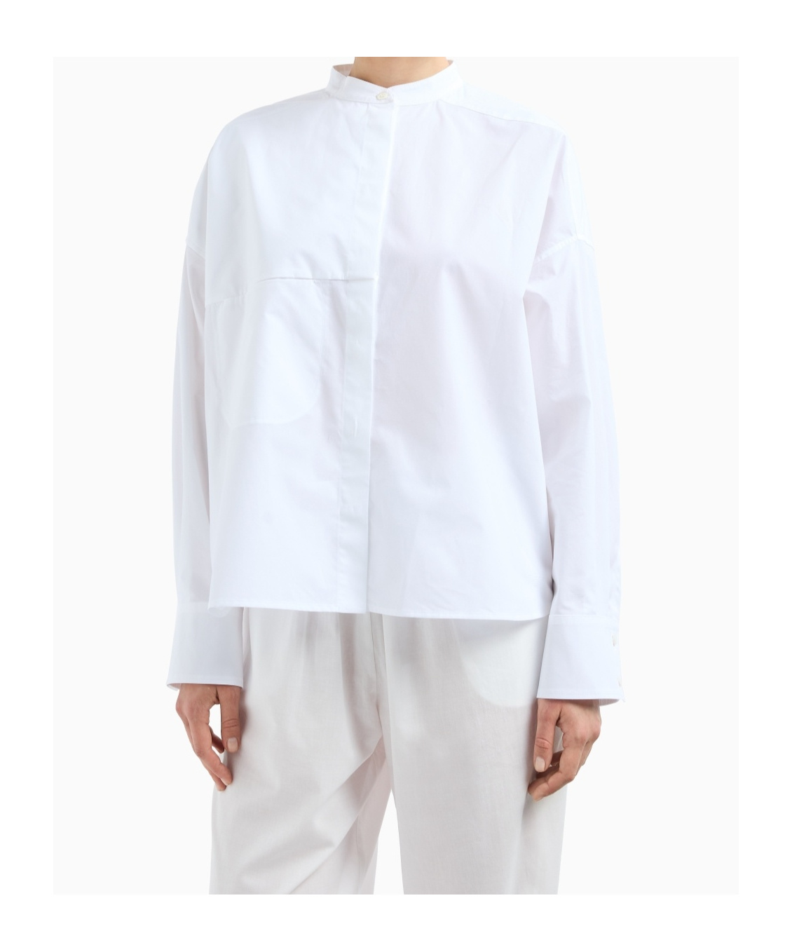Shop Emporio Armani Cotton Shirt In White