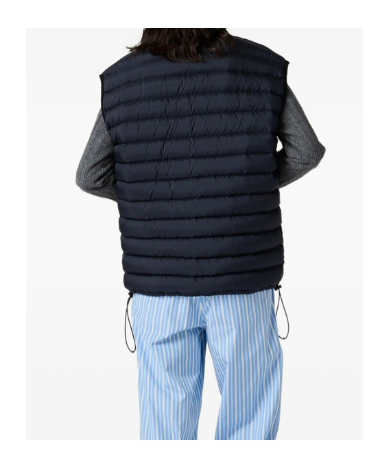 Miu Miu Lightweight Sleeveless Padded Jacket In Blue